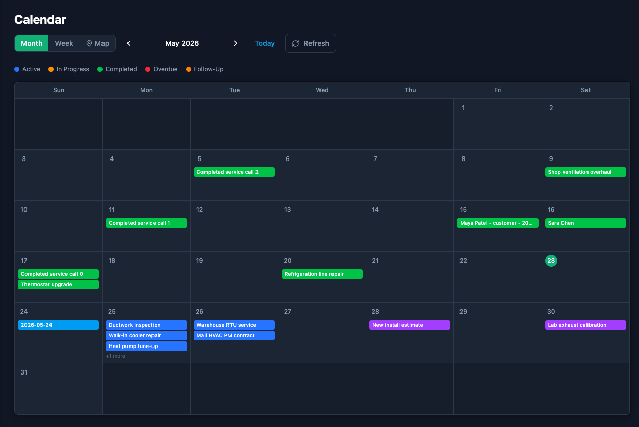 Bandog job scheduling calendar